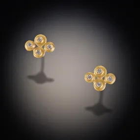 Raised Diamond Dot Stud Earrings,Jewelry Delicate & Elegant