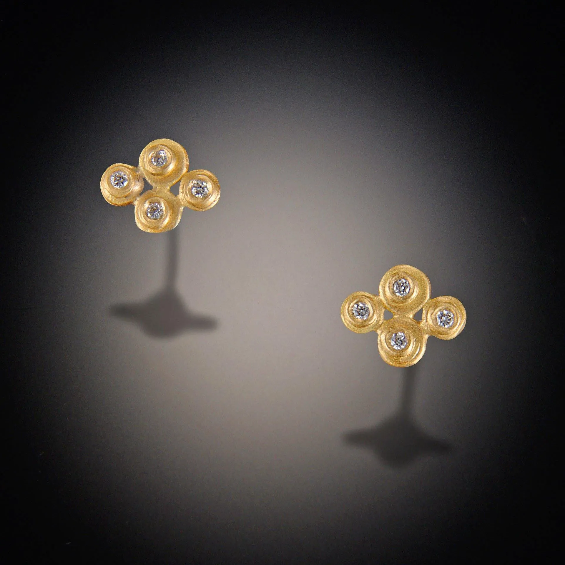 Raised Diamond Dot Stud Earrings,Jewelry Delicate & Elegant