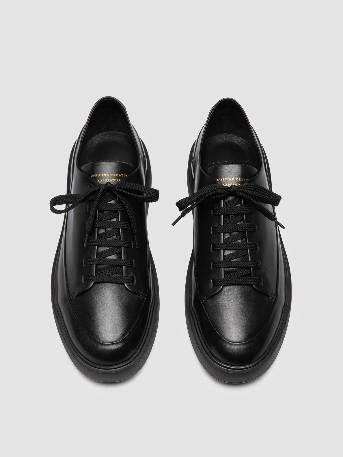 RELEASE 001 - Black Leather Sneakers,Men