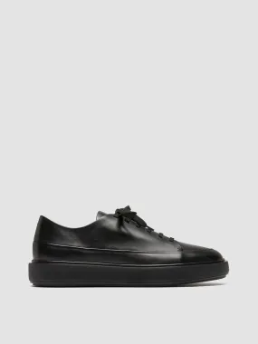 RELEASE 001 - Black Leather Sneakers,Men