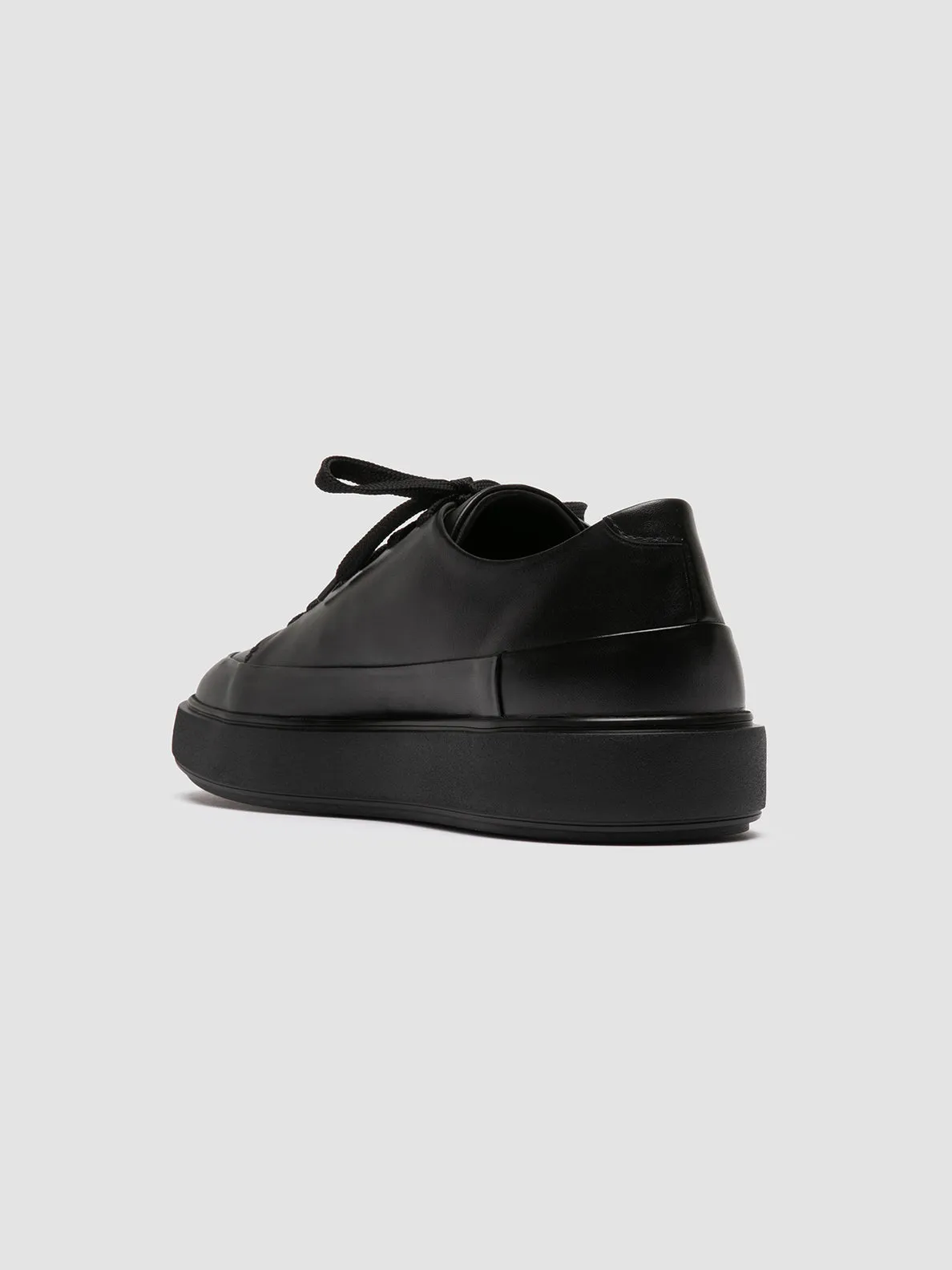 RELEASE 001 - Black Leather Sneakers,Men