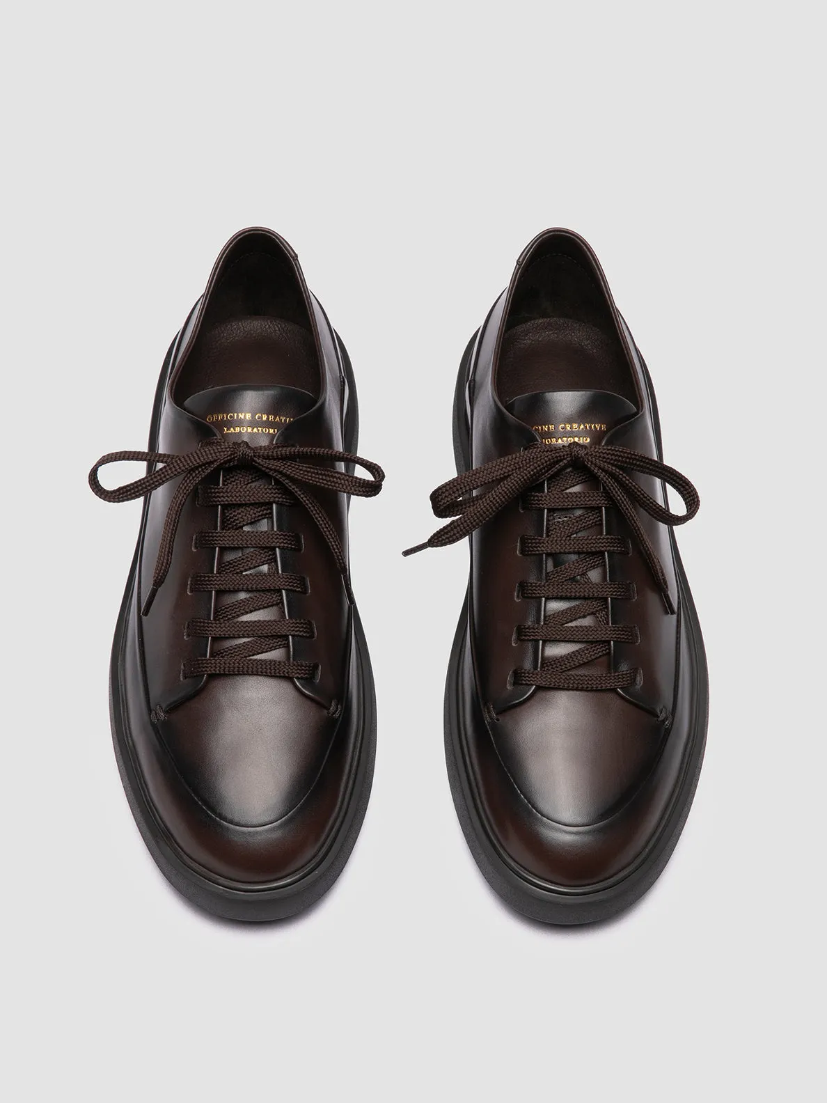 RELEASE 001 - Brown Leather Sneakers,Men