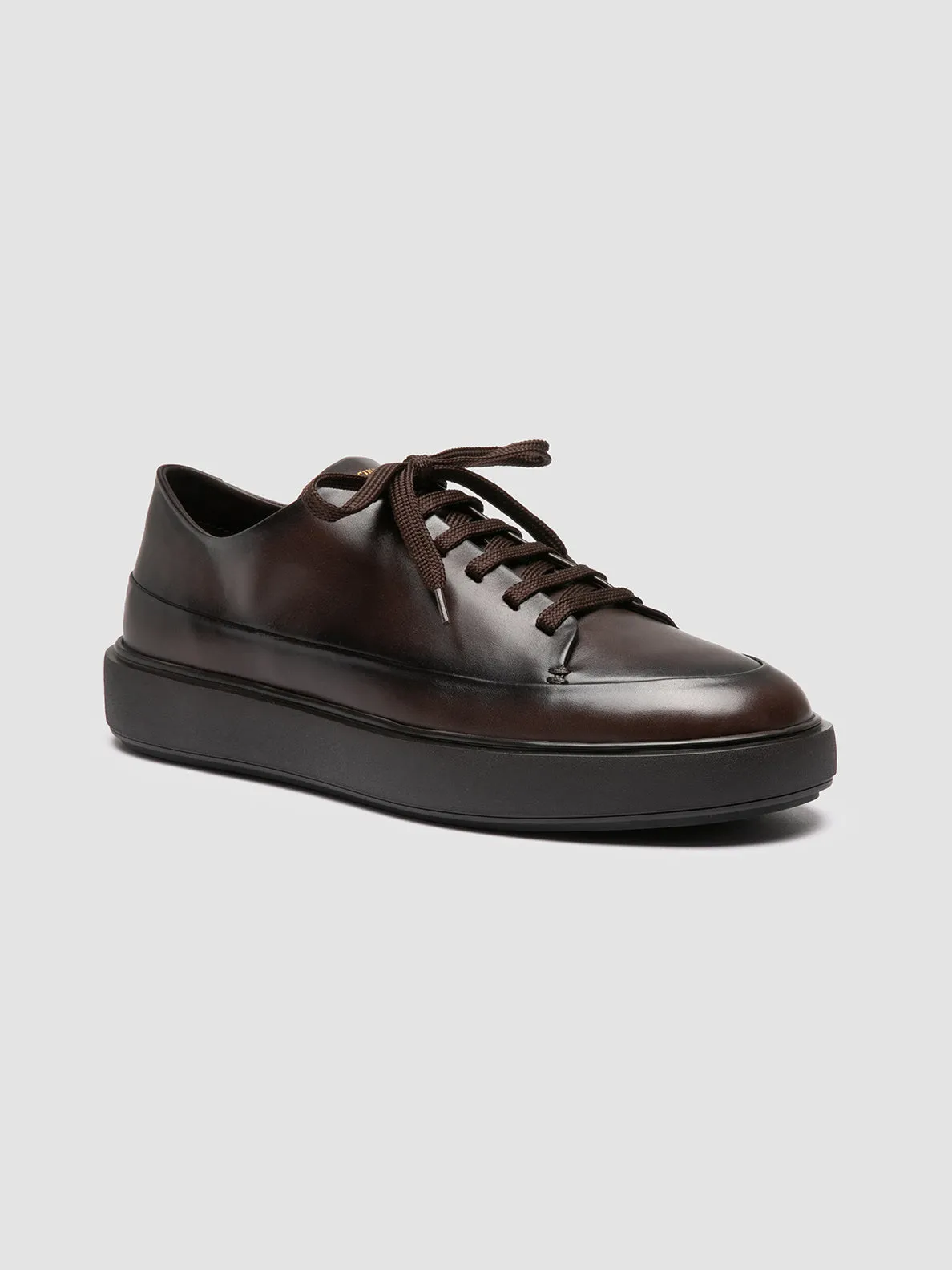 RELEASE 001 - Brown Leather Sneakers,Men