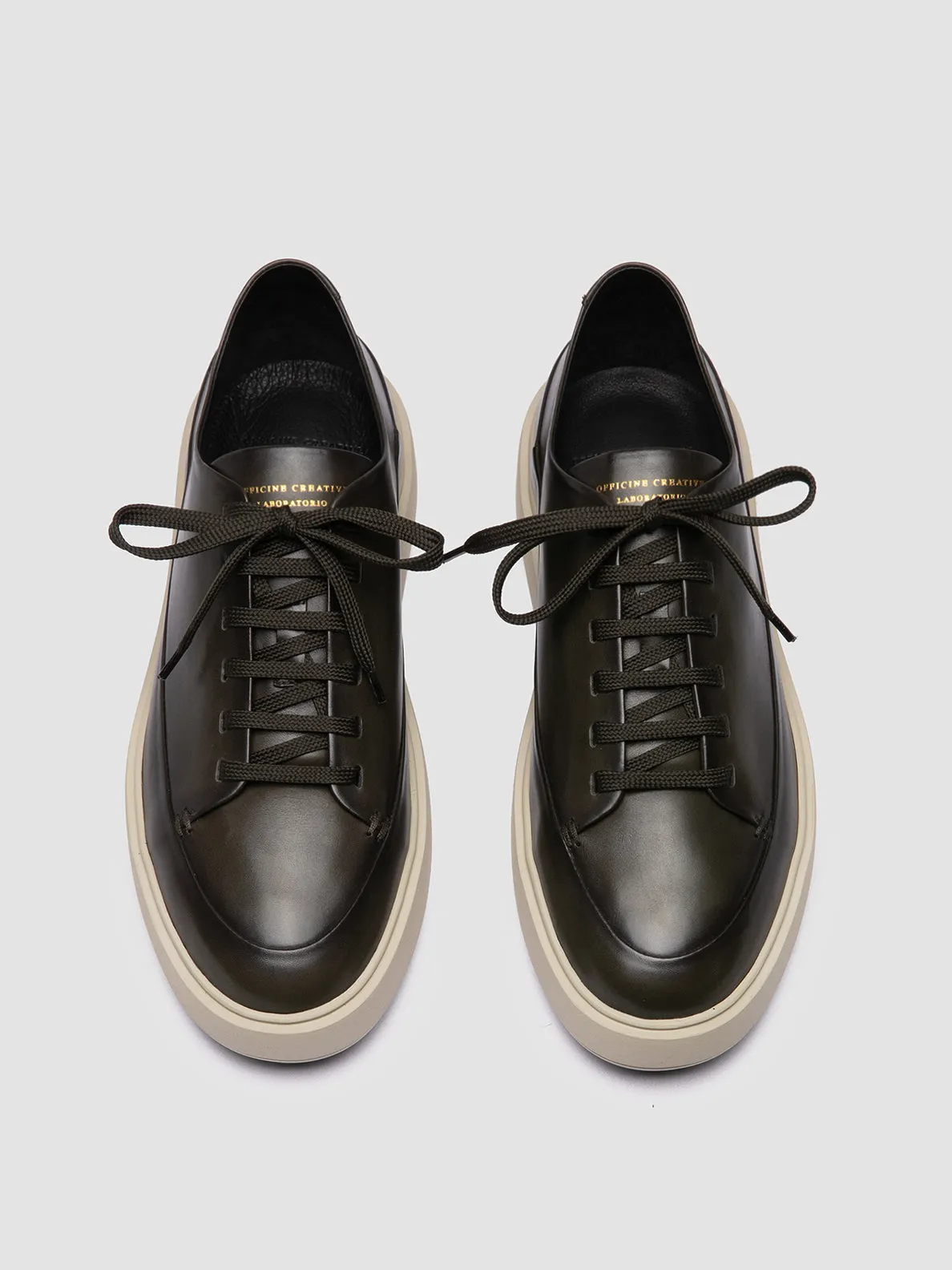 RELEASE 001 - Green Leather Sneakers,Men