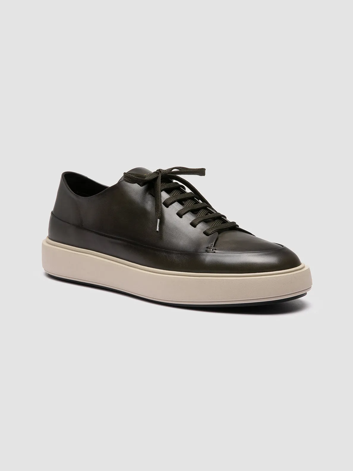 RELEASE 001 - Green Leather Sneakers,Men