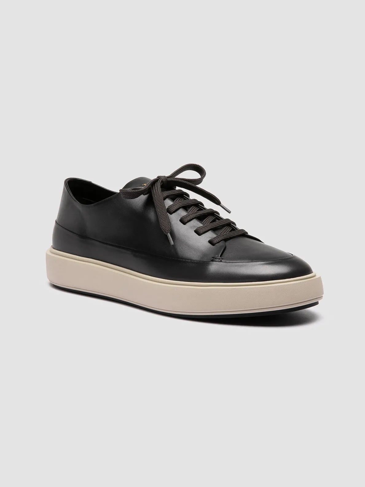 RELEASE 001 - Grey Leather Sneakers,Men