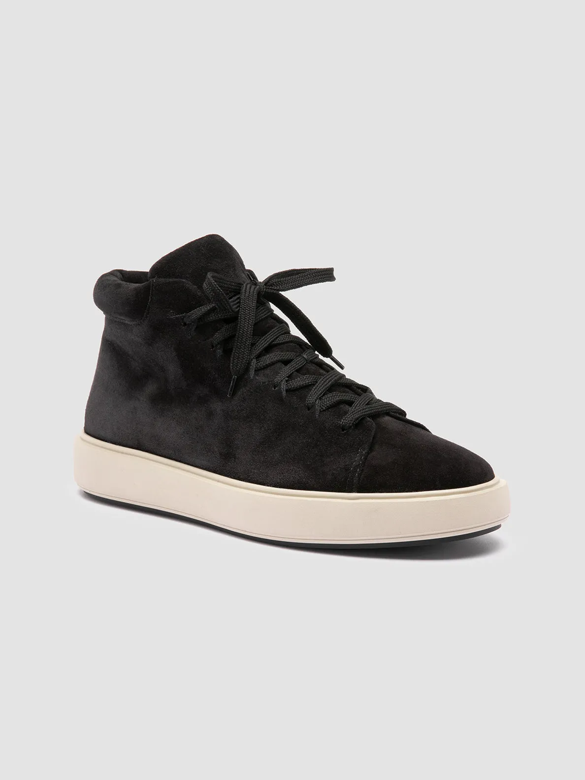 REMASTER 002 - Black Suede High Top Sneakers,Men