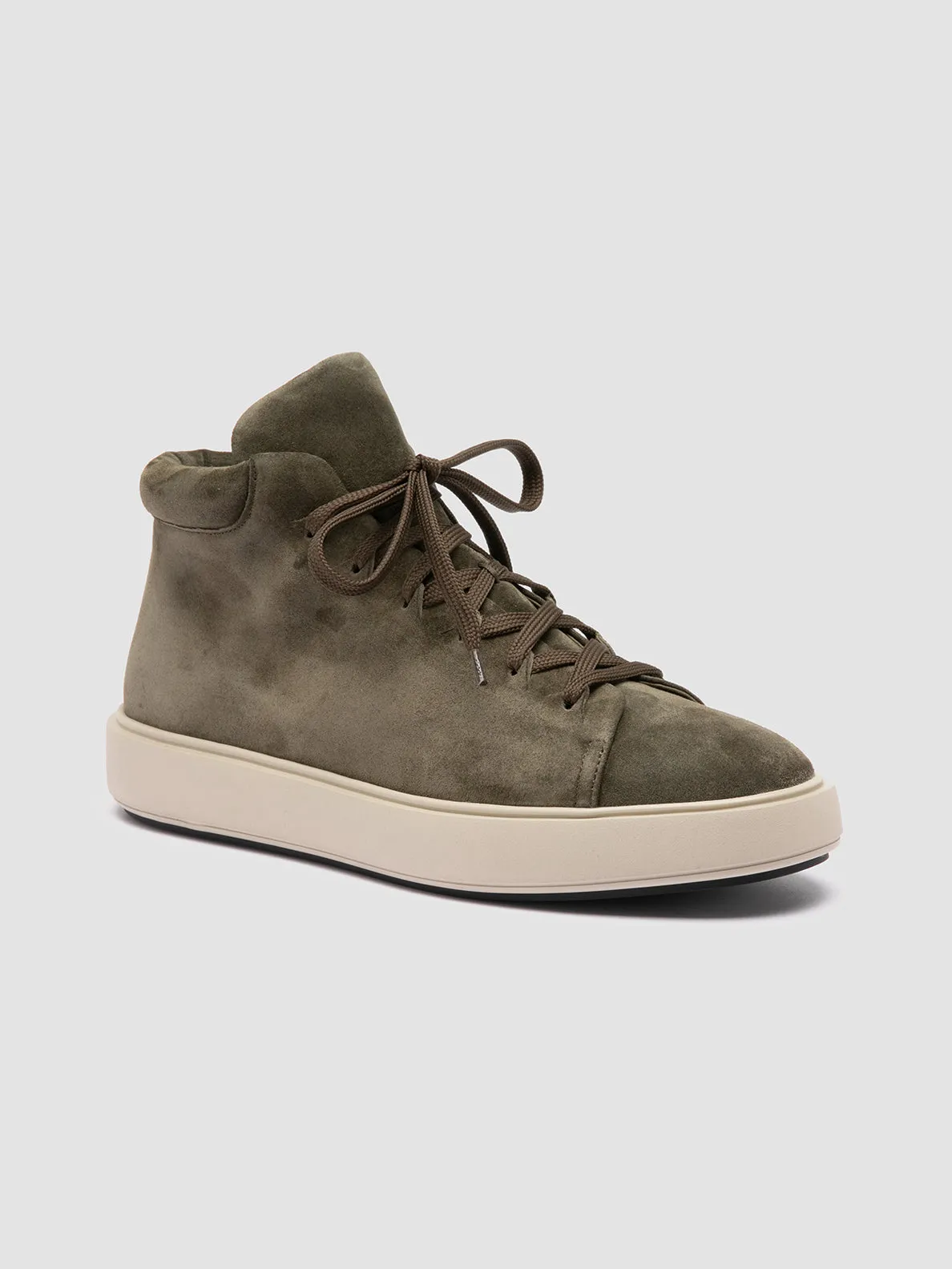 REMASTER 002 - Green Suede High Top Sneakers,Men