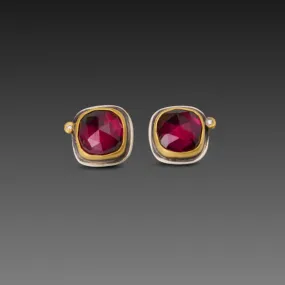 Rhodolite Garnet Stud Earrings,Jewelry Delicate & Elegant