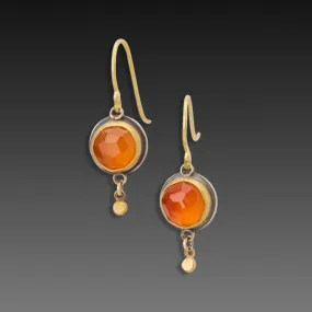 Rose Cut Carnelian Earrings,Jewelry Delicate & Elegant