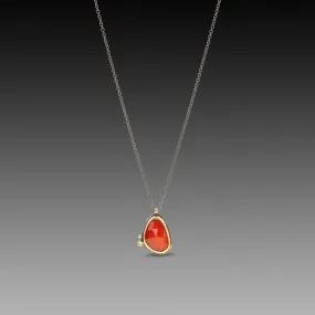 Rose Cut Carnelian Necklace,Jewelry Delicate & Elegant