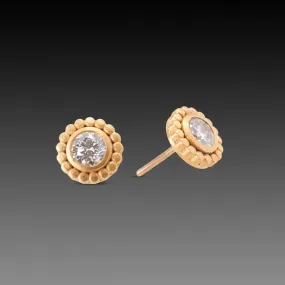 Round Diamond Stud Earrings,Jewelry Delicate & Elegant