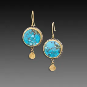 Round Turquoise Earrings,Jewelry Delicate & Elegant