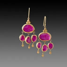 Ruby Chandelier Earrings,Jewelry Delicate & Elegant