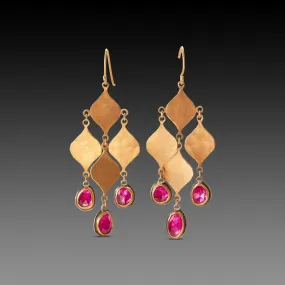 Ruby Chandelier Earrings,Jewelry Delicate & Elegant