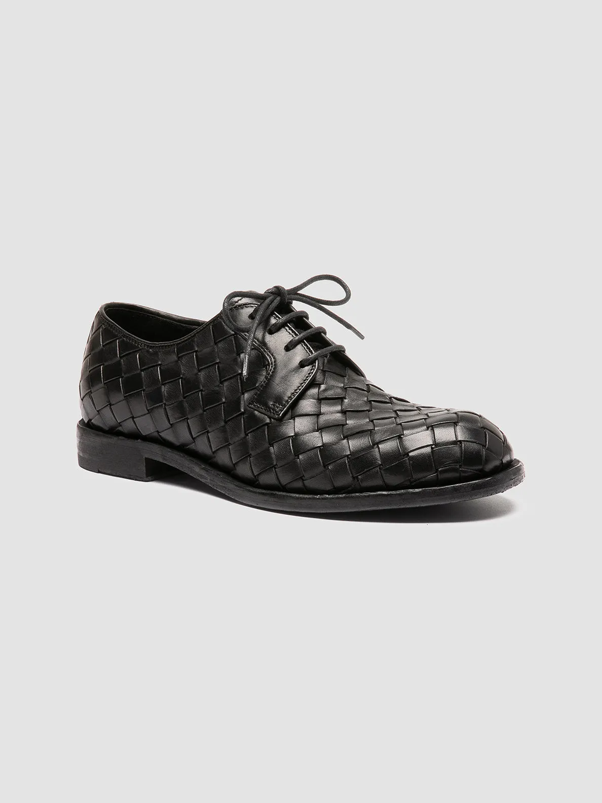RUGGED 007 - Black Leather Derby Shoes,Men Derby Shoes