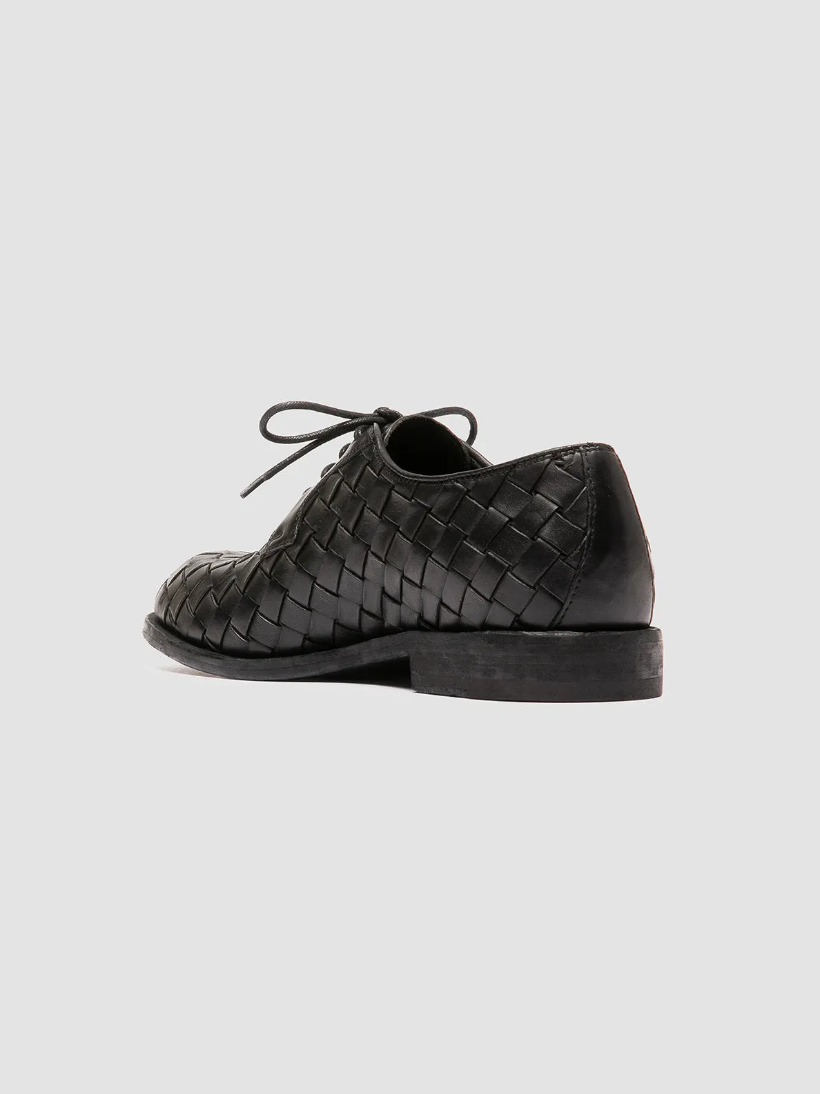 RUGGED 007 - Black Leather Derby Shoes,Men Derby Shoes