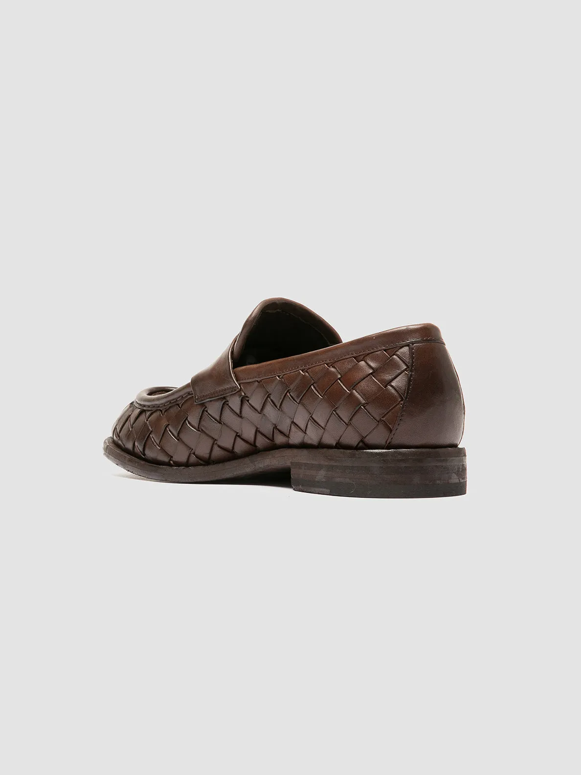 RUGGED 008 - Brown Leather Penny Loafers,Men