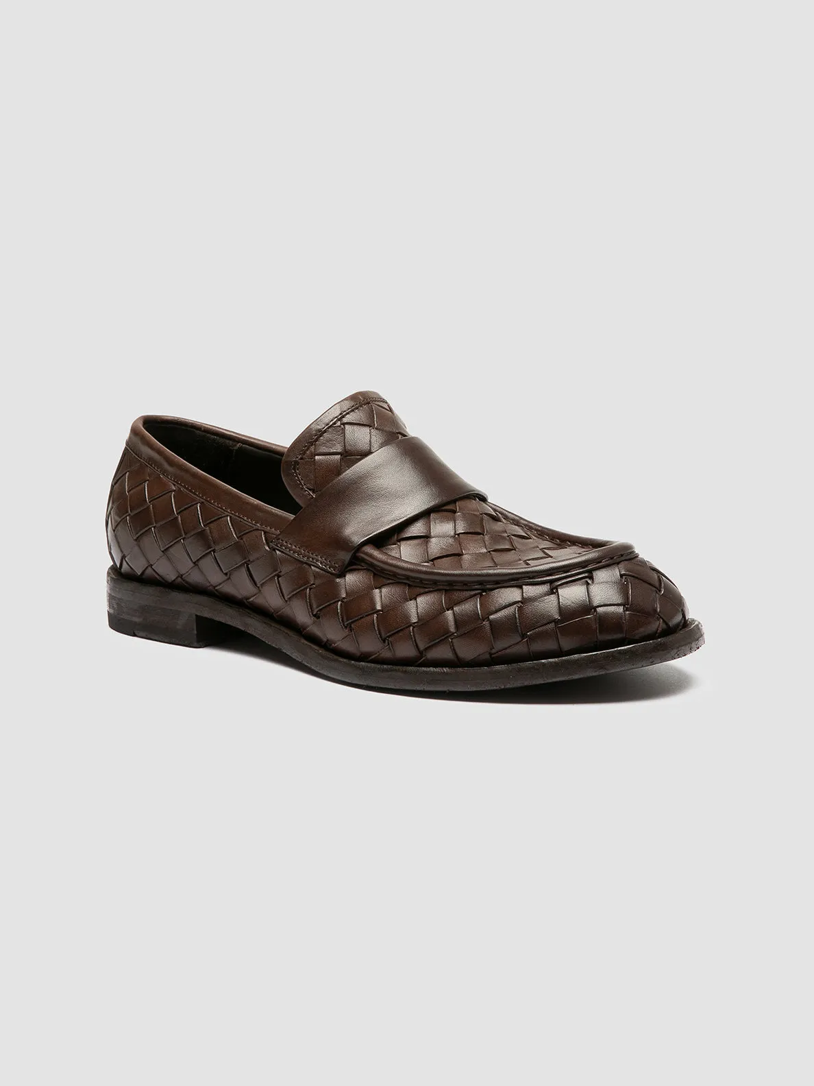 RUGGED 008 - Brown Leather Penny Loafers,Men