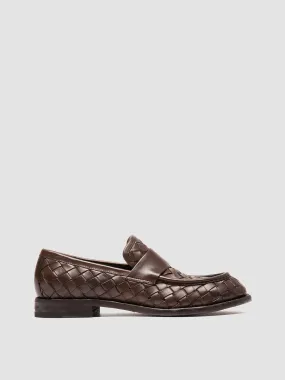 RUGGED 008 - Brown Leather Penny Loafers,Men