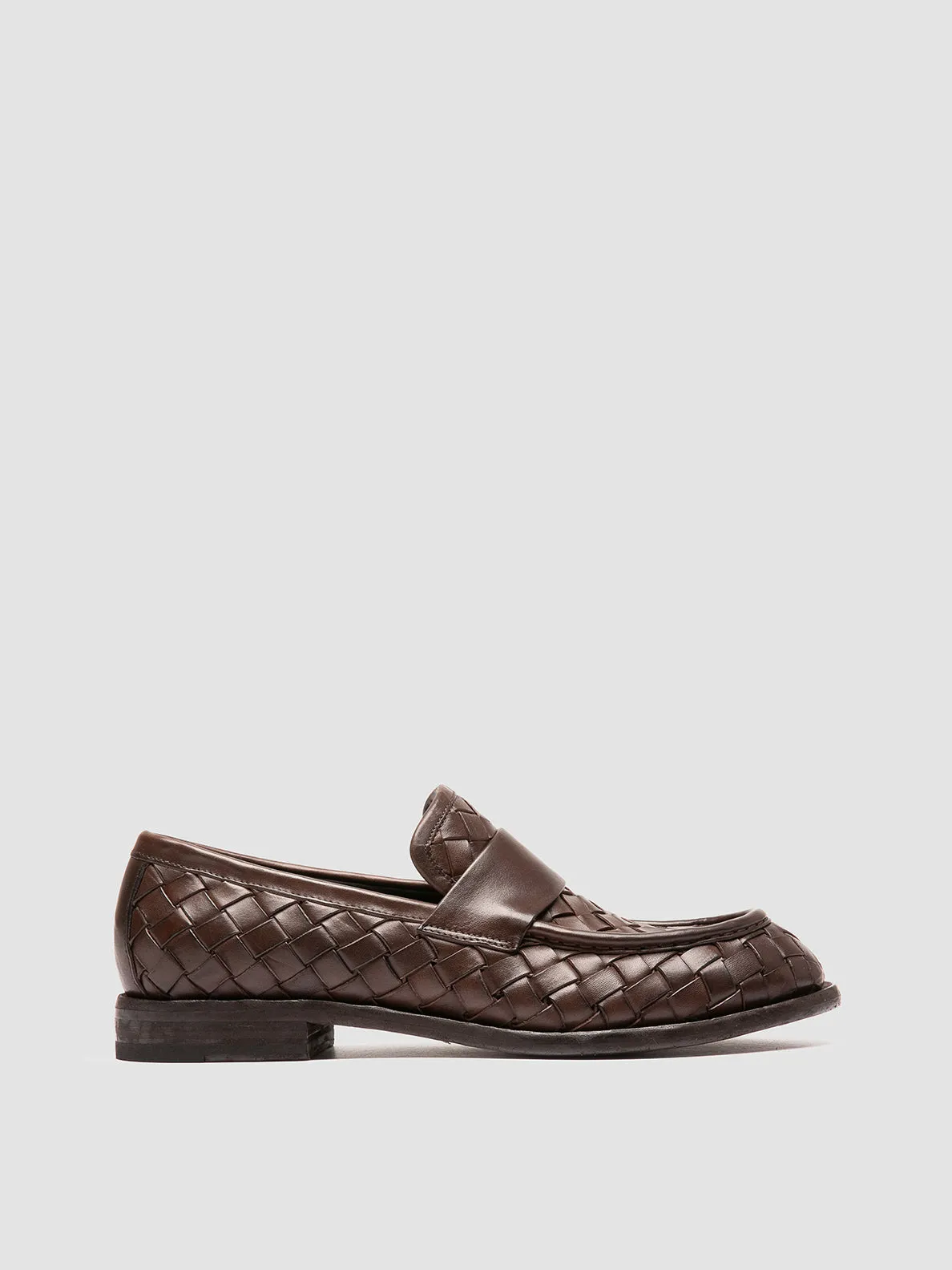 RUGGED 008 - Brown Leather Penny Loafers,Men