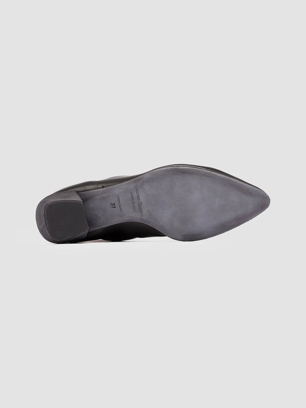 SALLY 001 - Black Leather Booties,Women