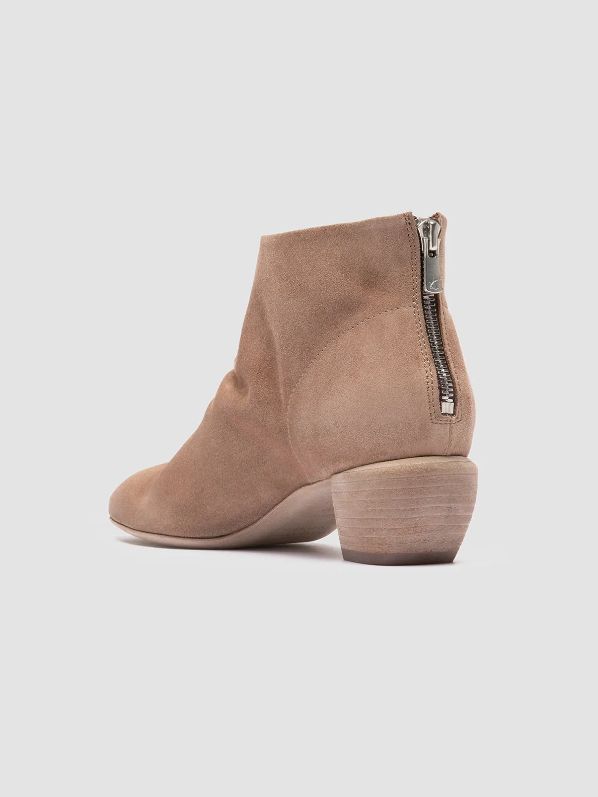 SALLY 001 - Taupe Suede Booties,Women