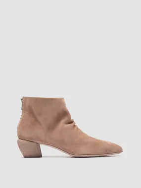 SALLY 001 - Taupe Suede Booties,Women