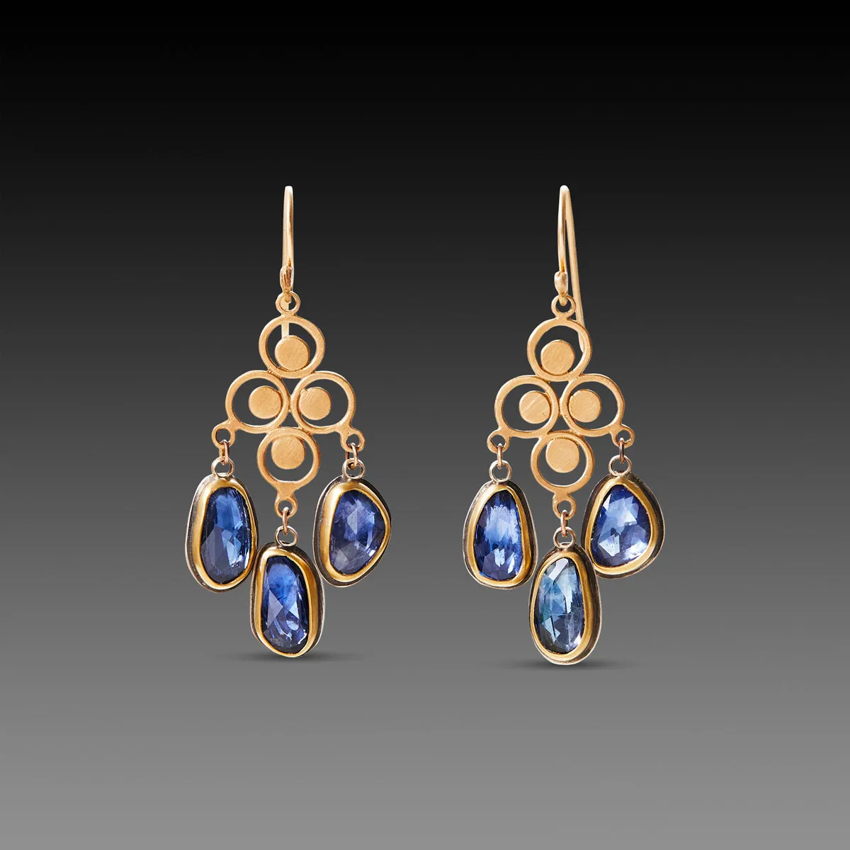 Sapphire Filigree Earrings,Jewelry Delicate & Elegant