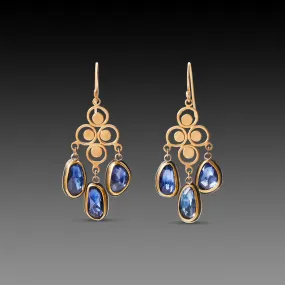 Sapphire Filigree Earrings,Jewelry Delicate & Elegant