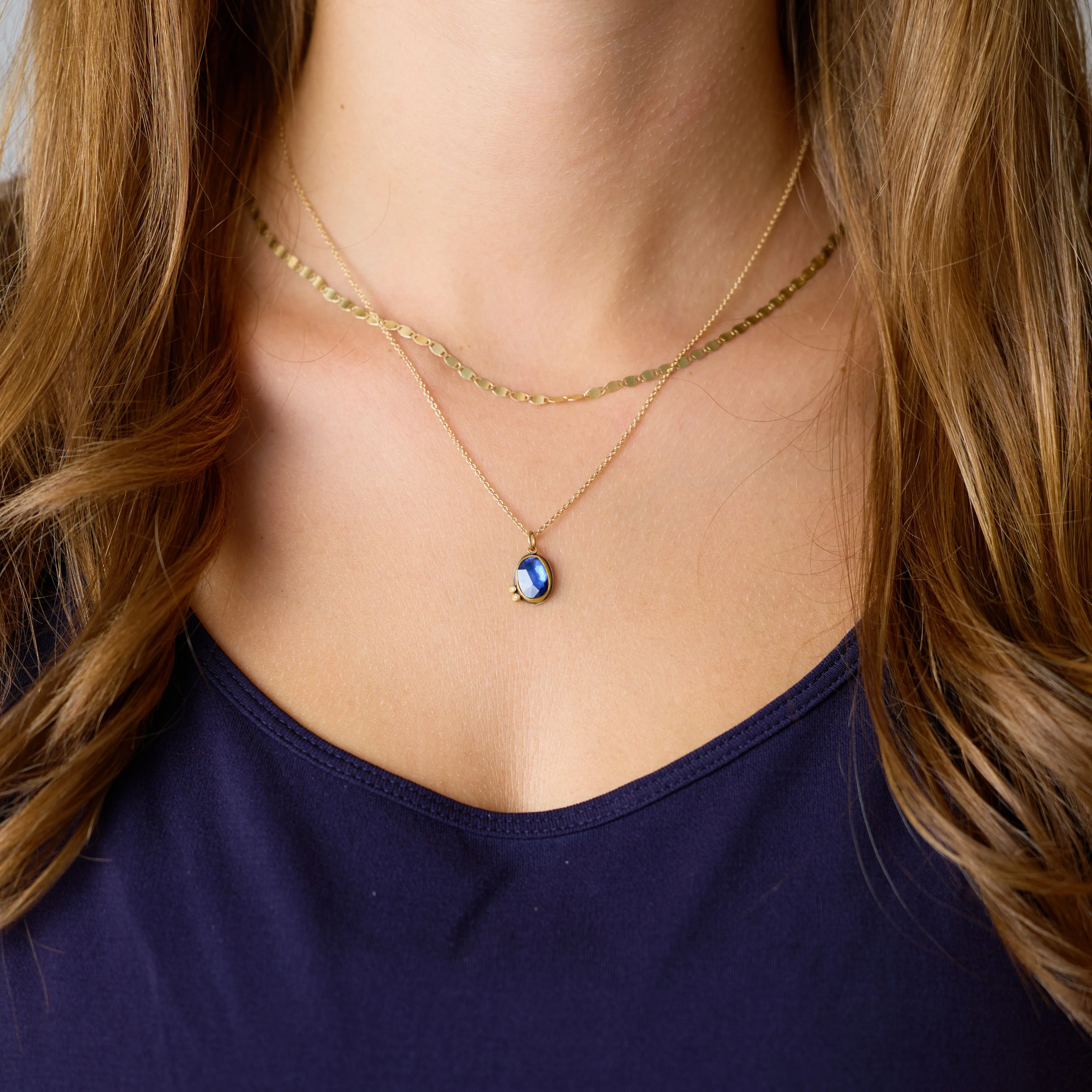 Sapphire Necklace with Diamonds,Jewelry Delicate & Elegant