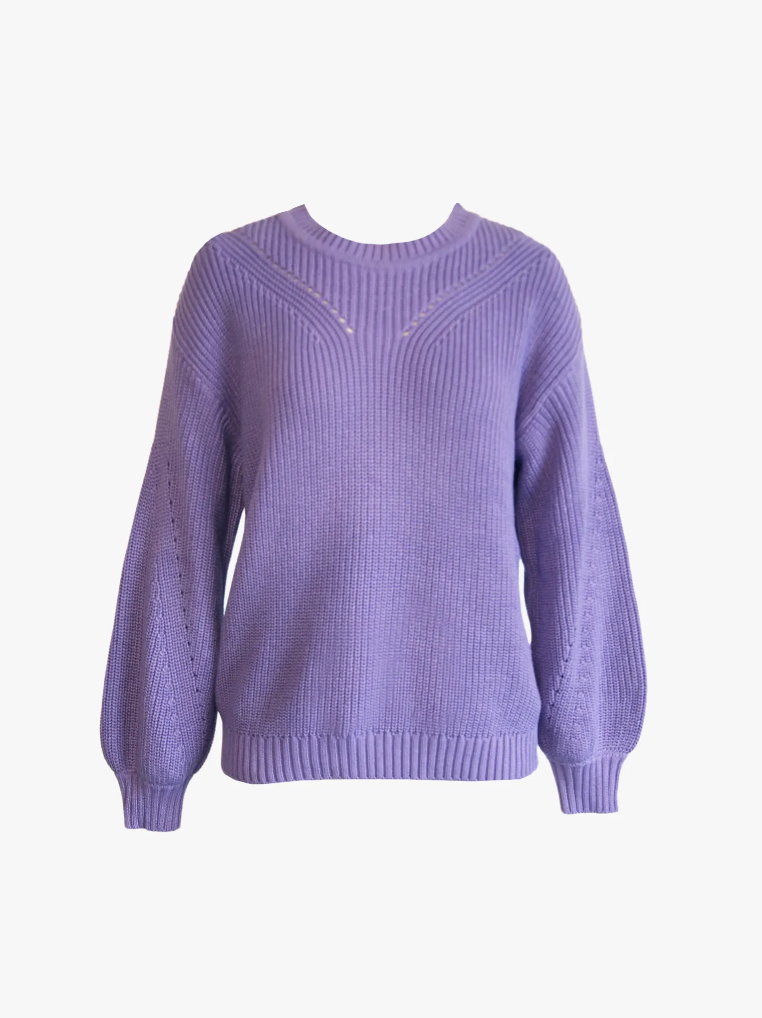 Sarah Billow Sleeve Sweater - French Lilac,Women Sweaters