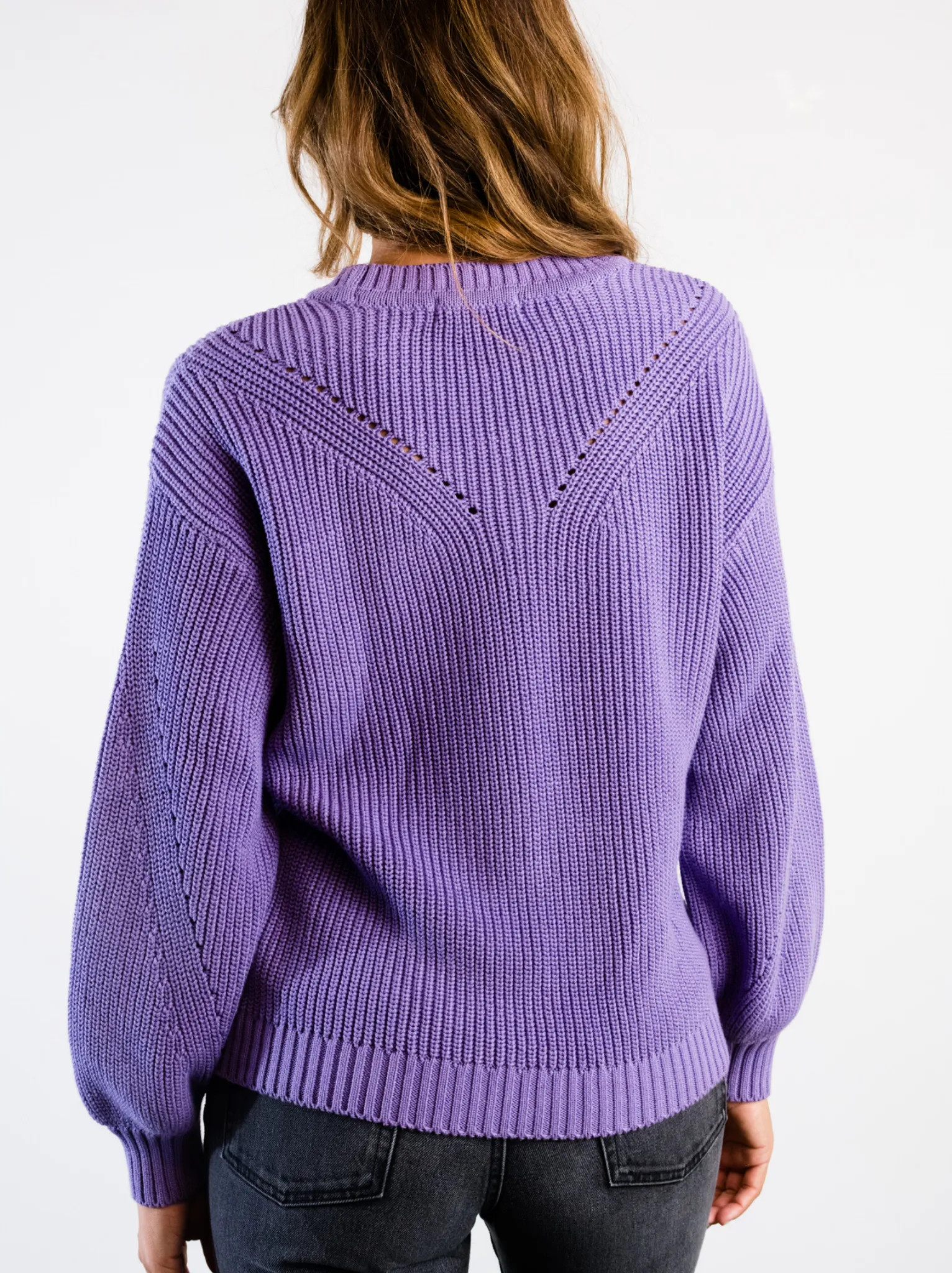 Sarah Billow Sleeve Sweater - French Lilac,Women Sweaters