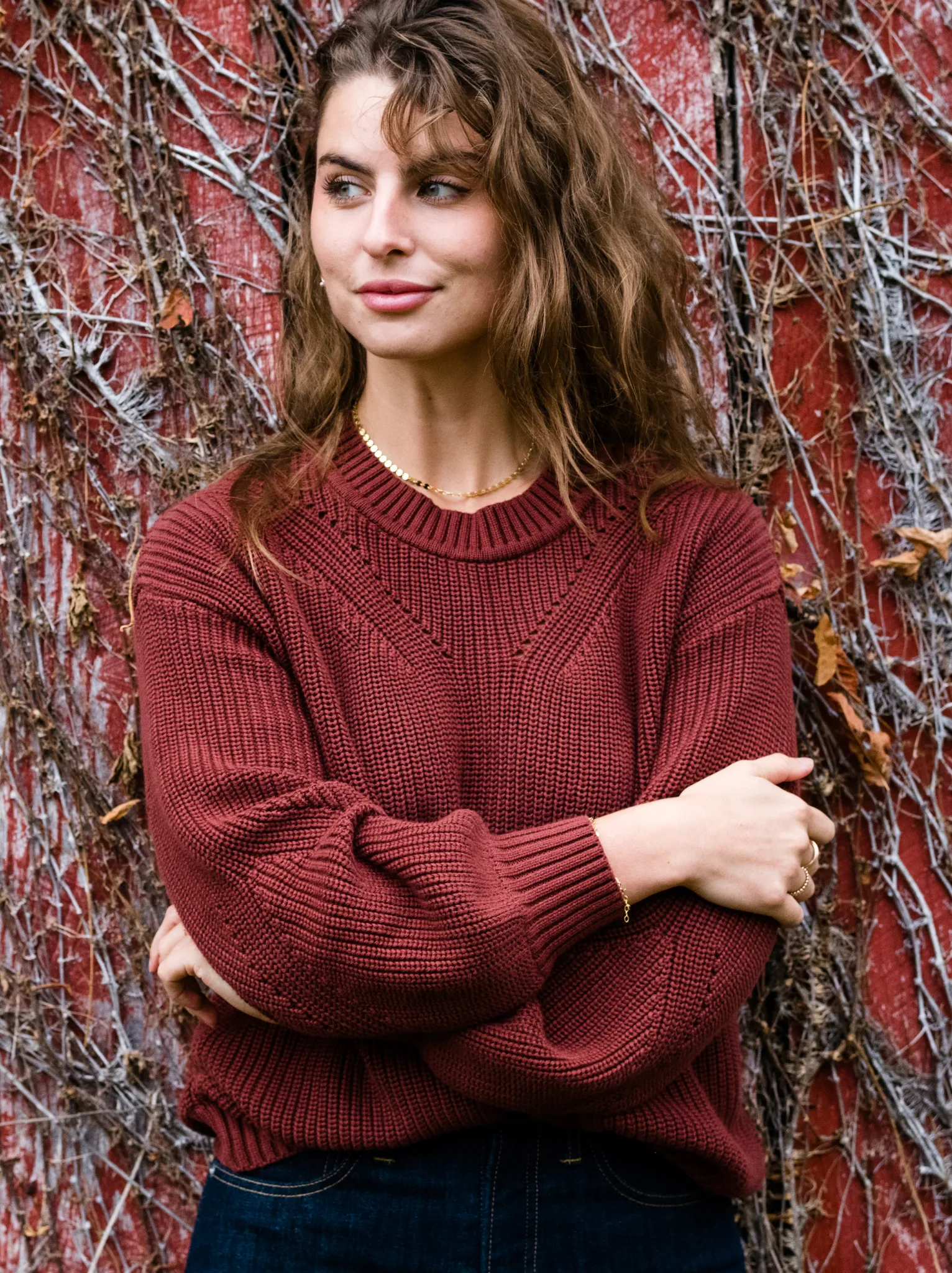 Sarah Billow Sleeve Sweater - Sable,Women Sweaters