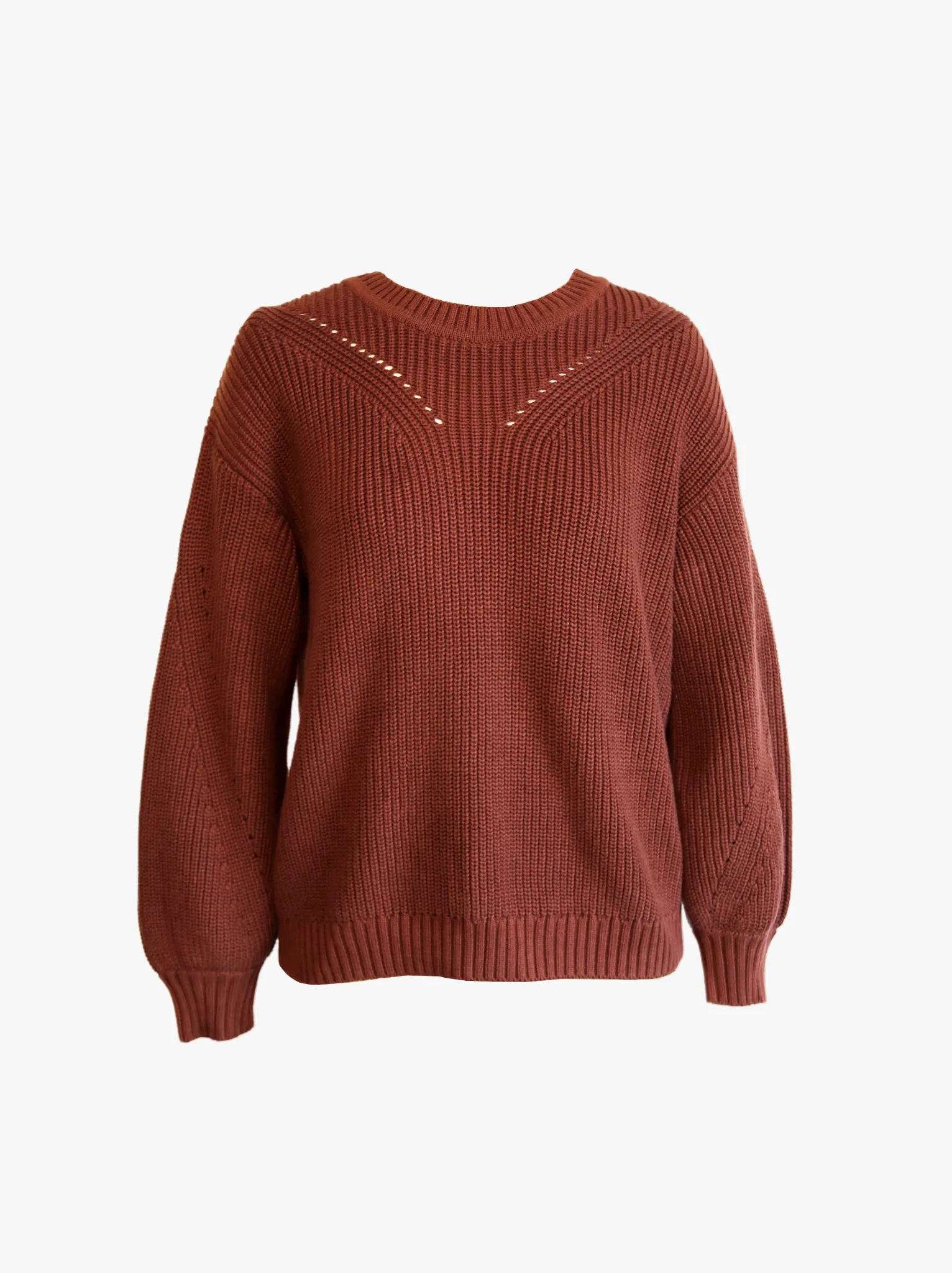 Sarah Billow Sleeve Sweater - Sable,Women Sweaters