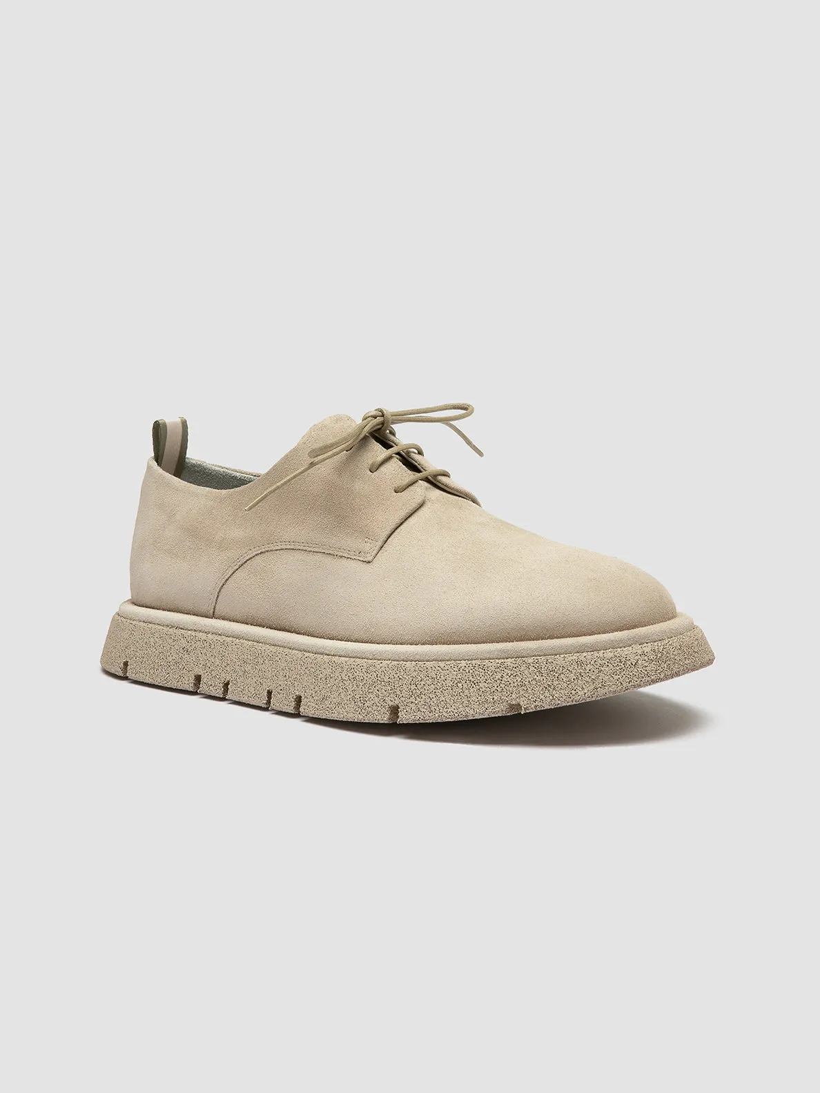 SATURNINE 001 - Beige Suede Derby Shoes,Men Derby Shoes