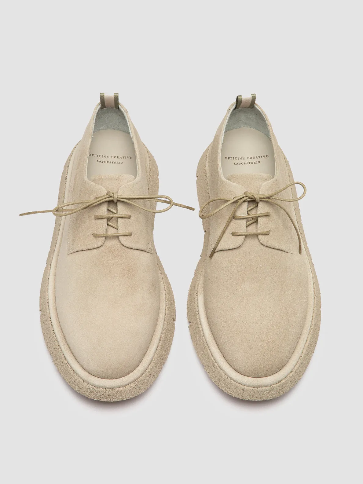 SATURNINE 001 - Beige Suede Derby Shoes,Men Derby Shoes