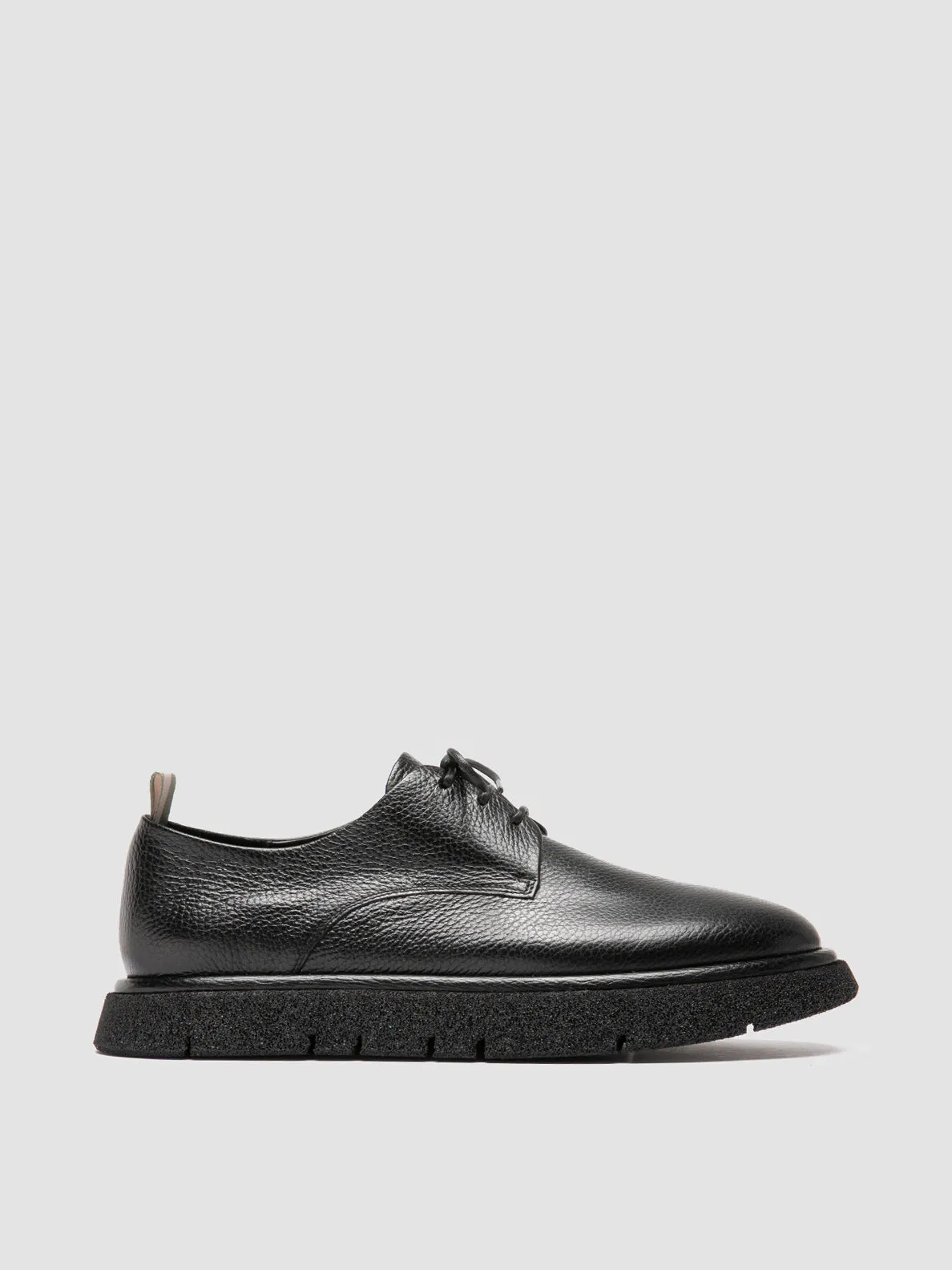 SATURNINE 001 - Black Leather Derby Shoes,Men Derby Shoes