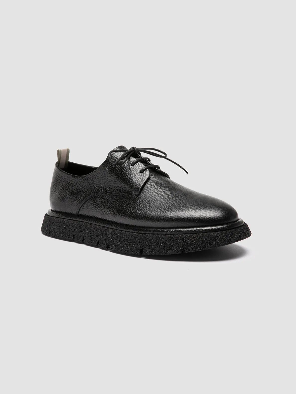 SATURNINE 001 - Black Leather Derby Shoes,Men Derby Shoes