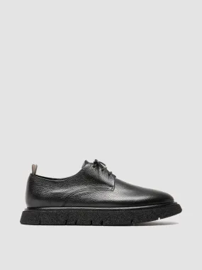 SATURNINE 001 - Black Leather Derby Shoes,Men Derby Shoes