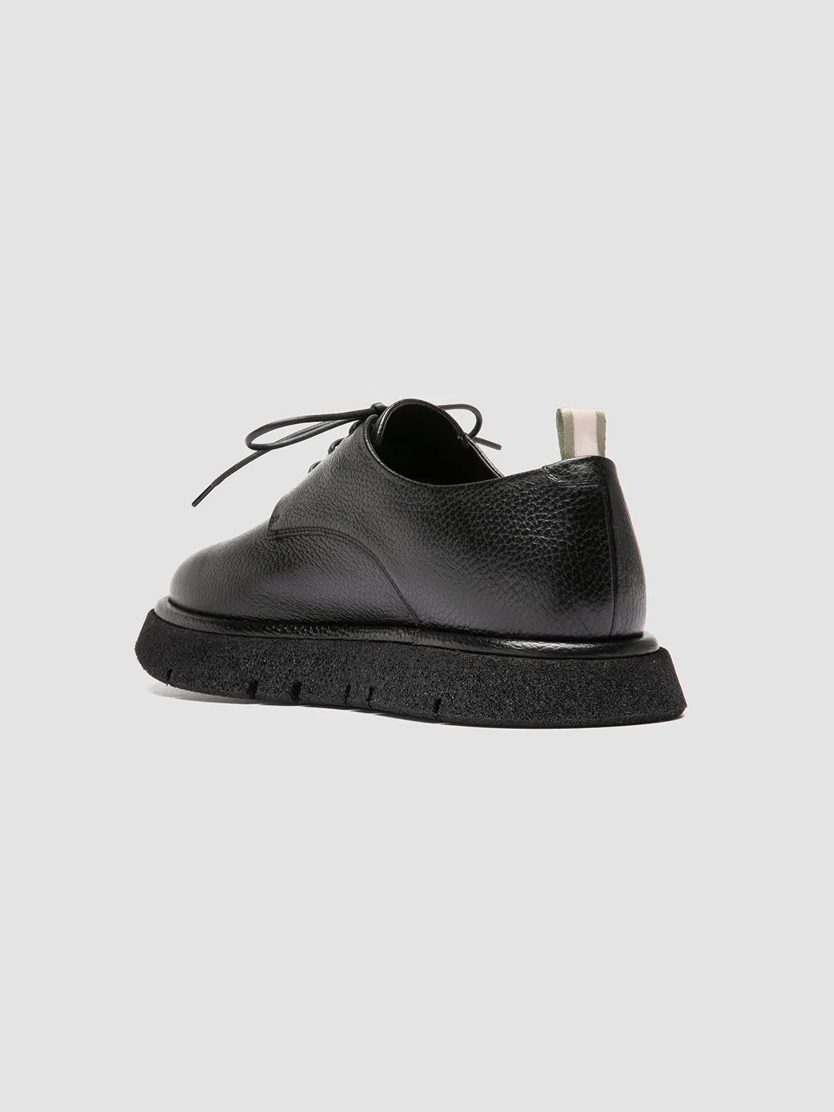 SATURNINE 001 - Black Leather Derby Shoes,Men Derby Shoes