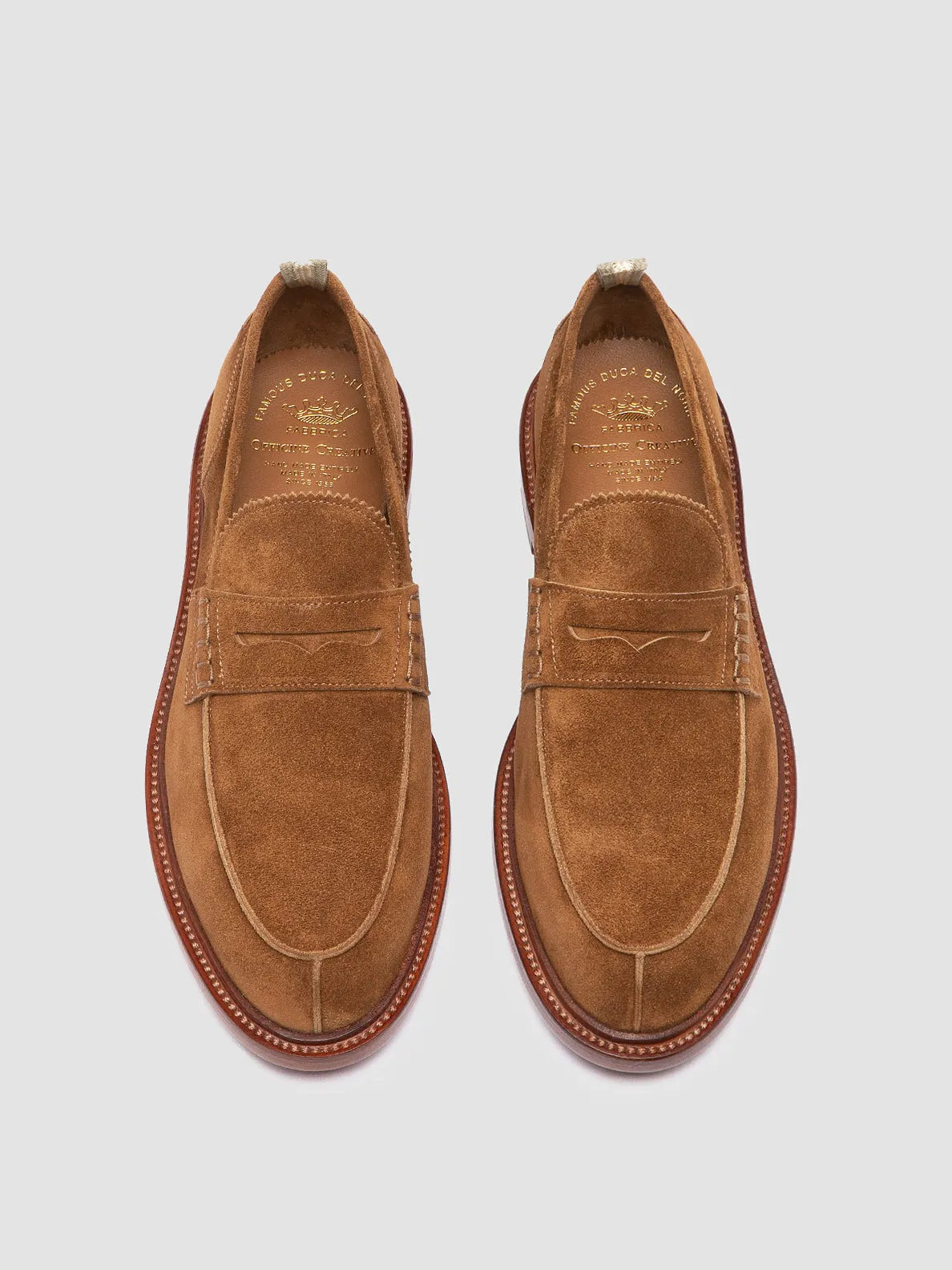 SAX 001 - Brown Suede Penny Loafers,Men