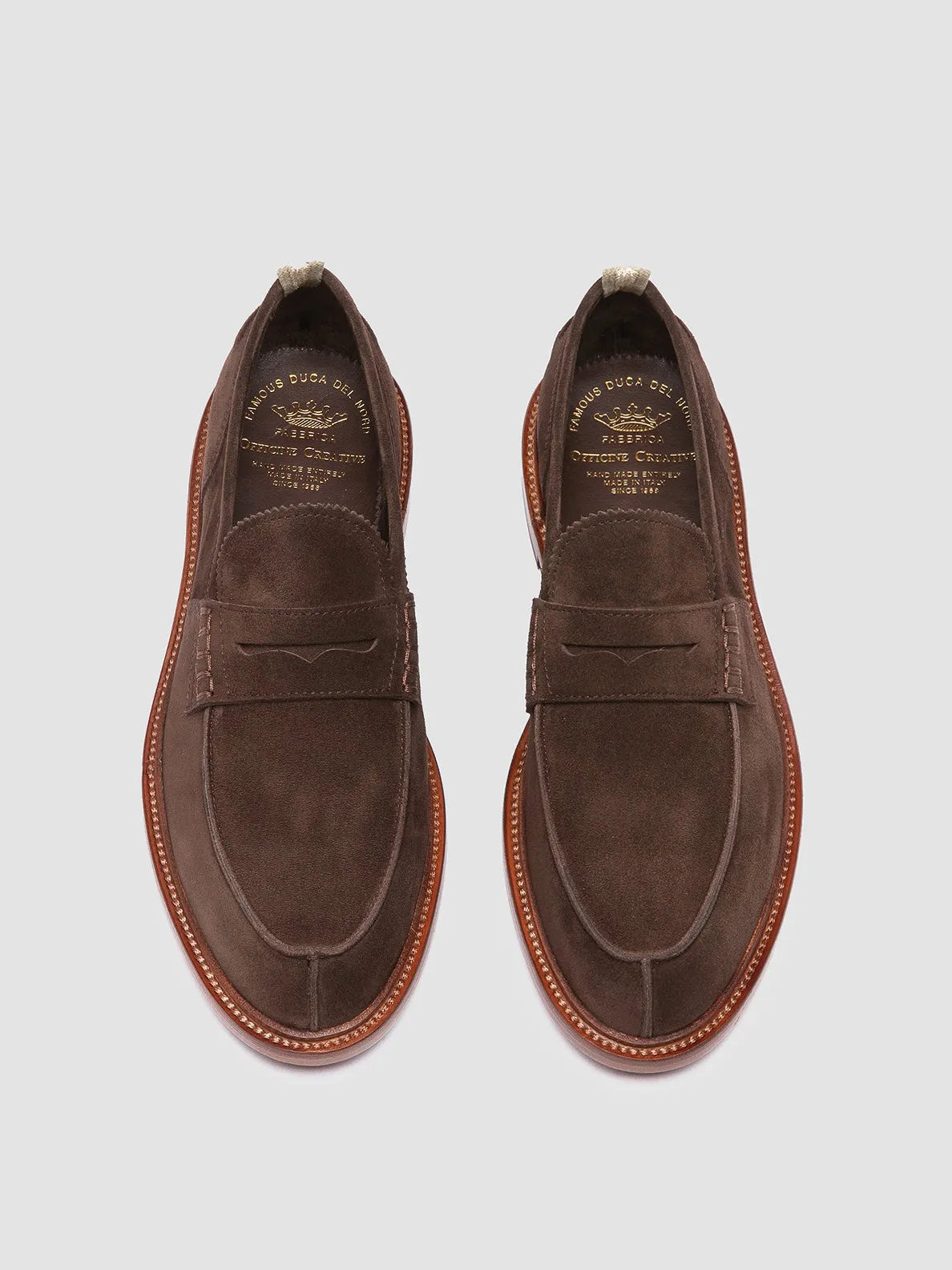 SAX 001 - Brown Suede Penny Loafers,Men