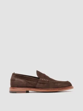 SAX 001 - Brown Suede Penny Loafers,Men