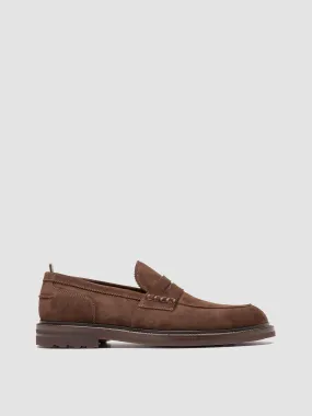 SAX FLEXI 001 - Brown Suede Penny Loafers,Men