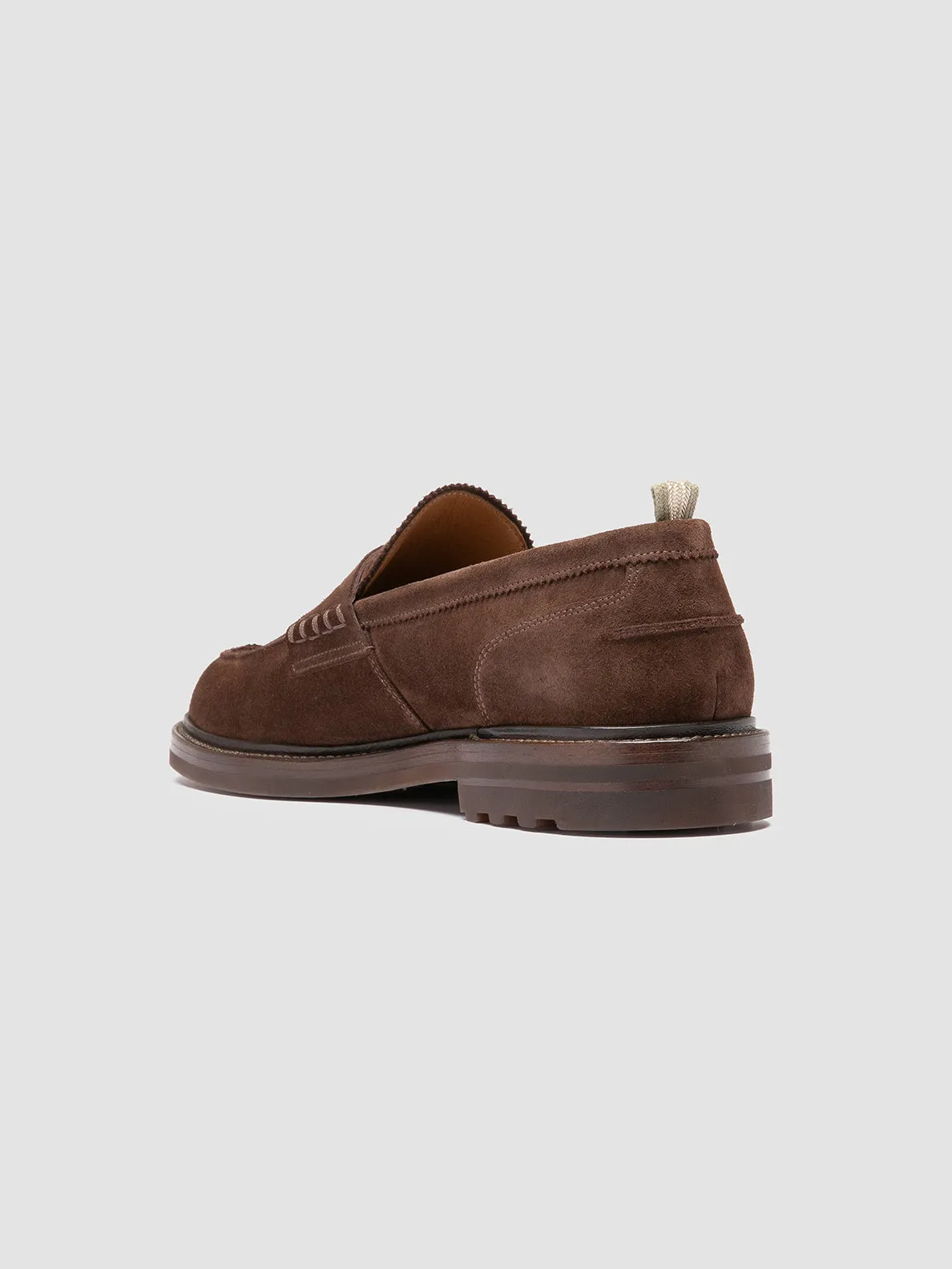 SAX FLEXI 001 - Brown Suede Penny Loafers,Men
