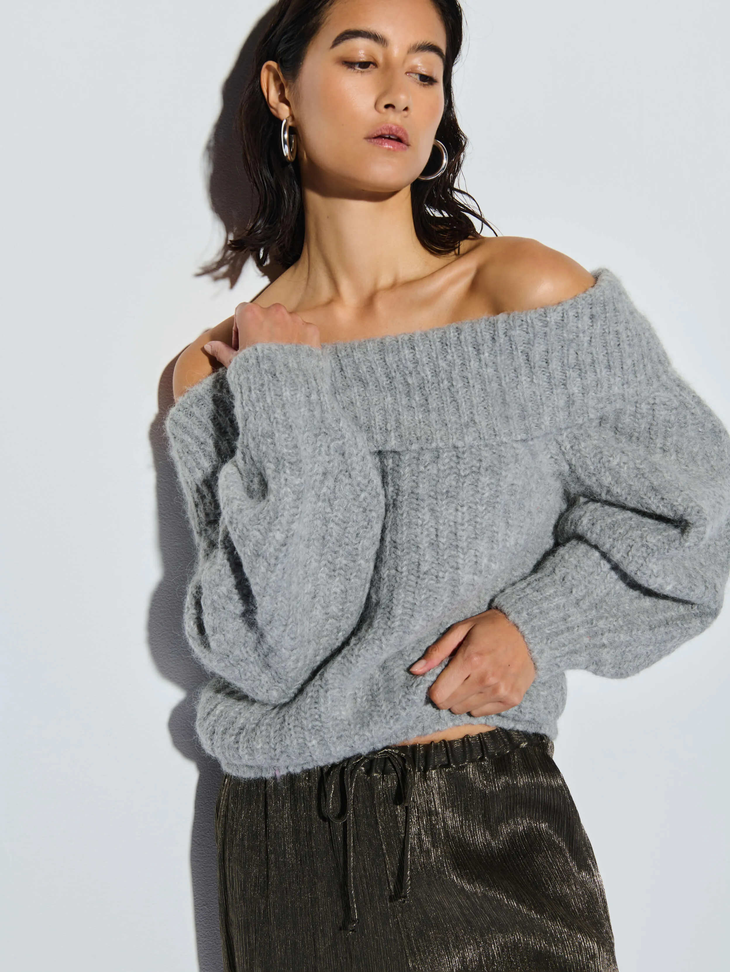 Serena Sweater - Dove Gray Heather,Women Sweaters