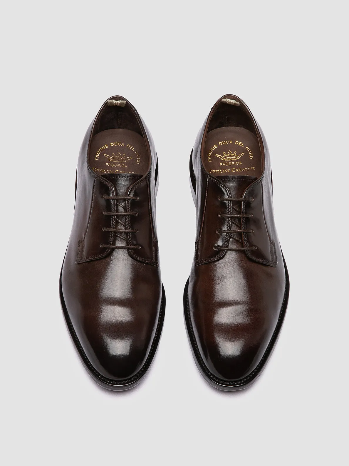 SIGNATURE 001 - Brown Leather Derby Shoes,Men Derby Shoes