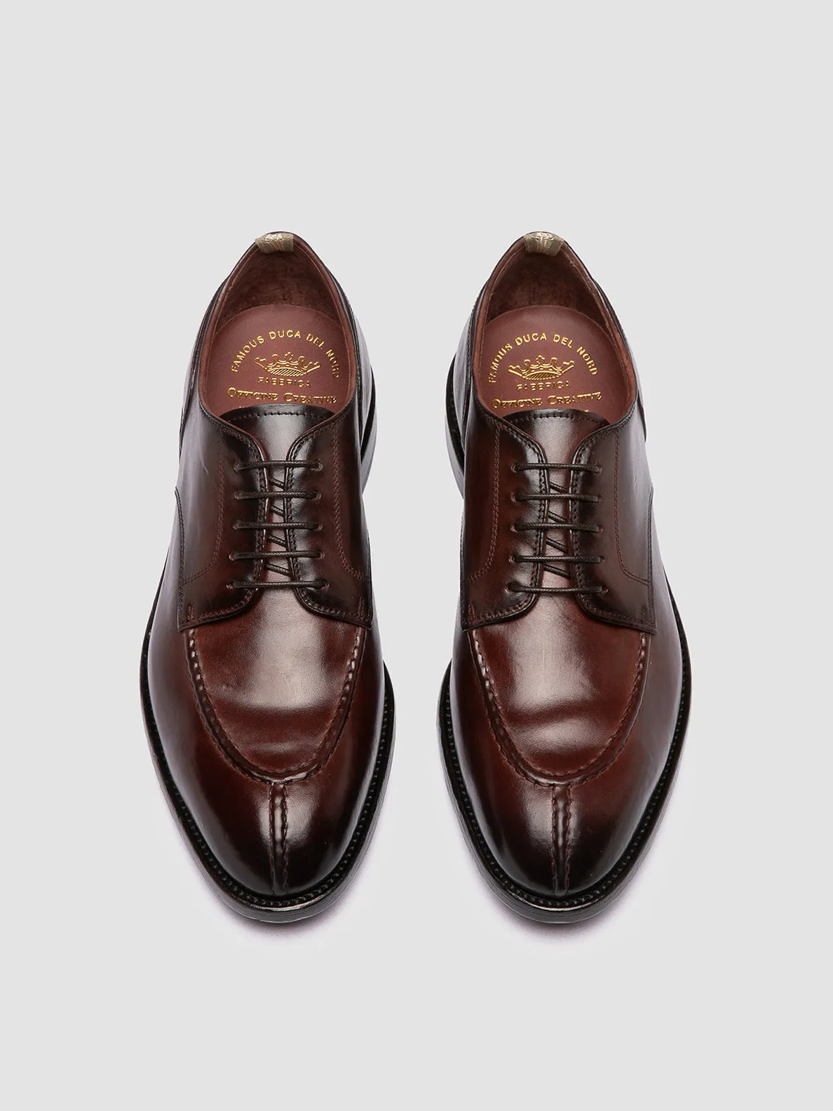 SIGNATURE 005 - Burgundy Leather Derby Shoes,Men Derby Shoes