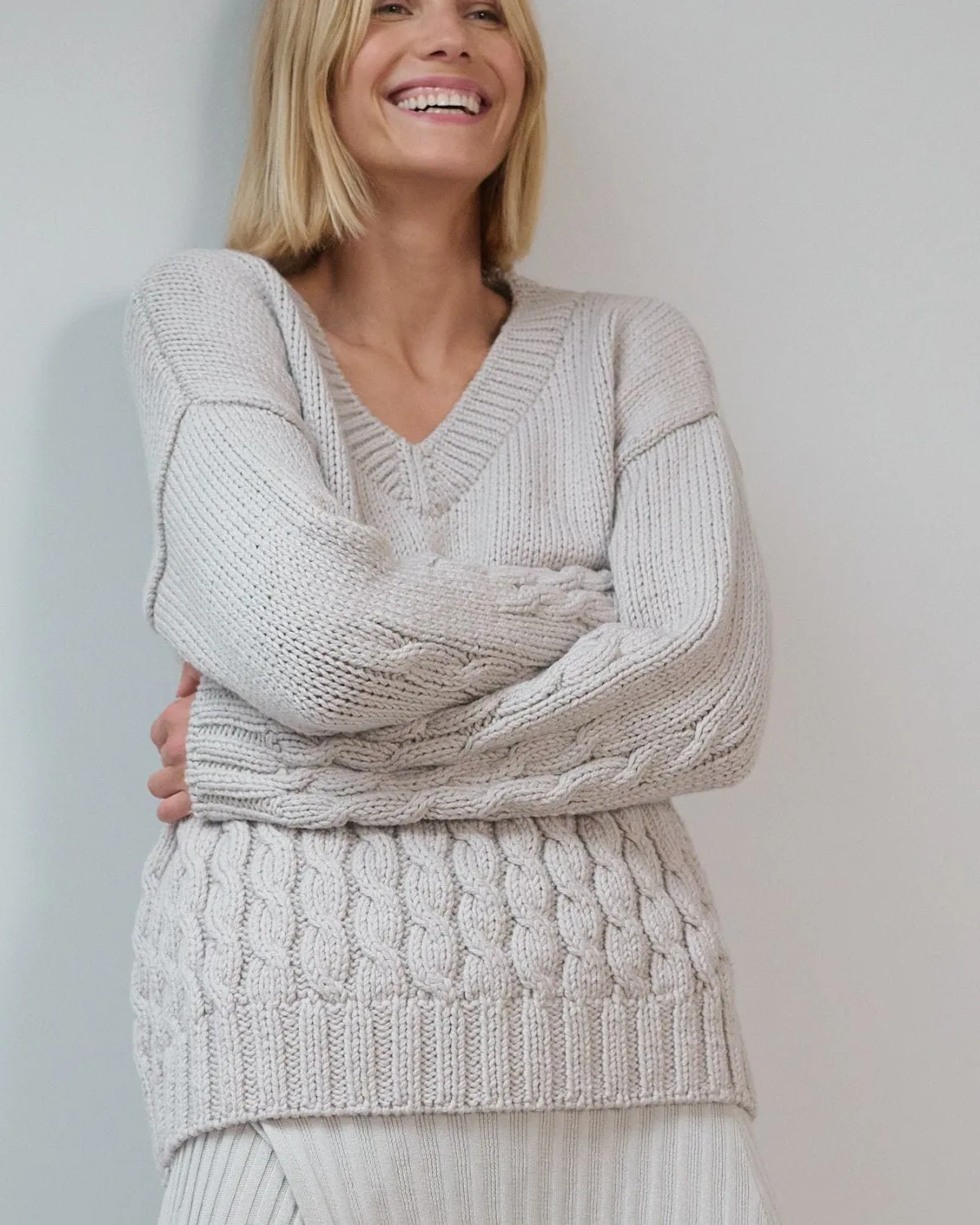 Sl?niai: Silver Grey Merino Wool Sweater,Women Sweaters